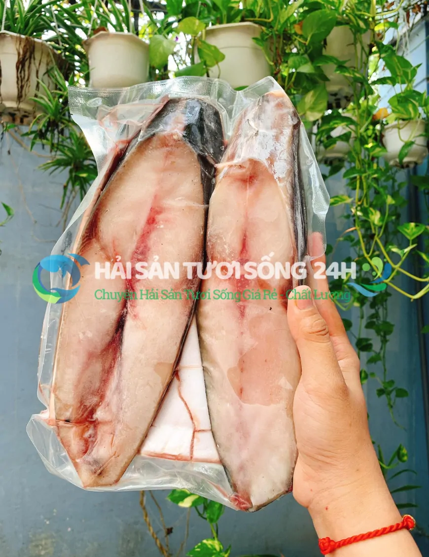 cá thu tươi cắt khúc túi 500g