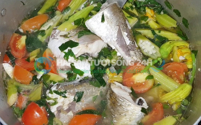 Cá đối nấu ngót
