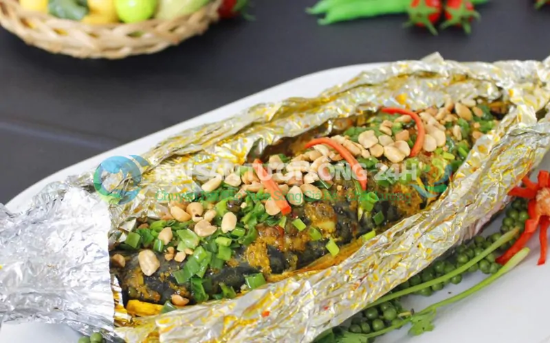 Cá Mòi nướng giấy bạc (hoặc nướng nồi chiên không dầu)