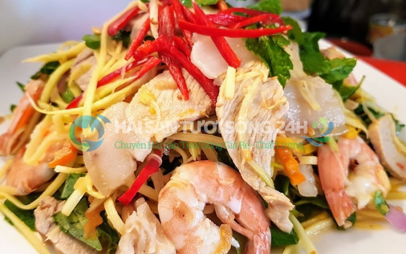 Các món ăn làm từ Tôm He siêu ngon - Dễ dàng chế biến tại nhà 7 Gỏi tôm he xoài xanh - Chua cay kích thích vị giác