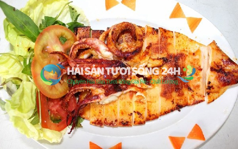 Mực ống nướng sa tế