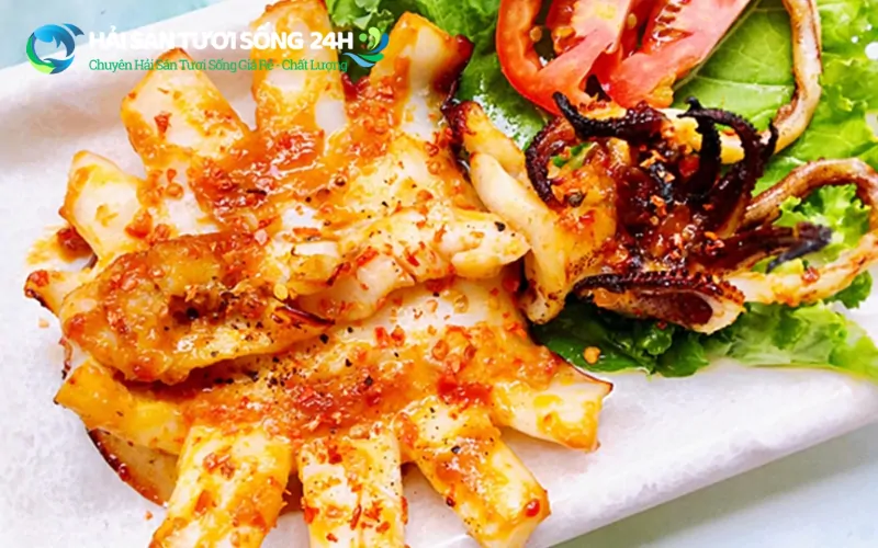 Mực 1 nắng chiên giòn