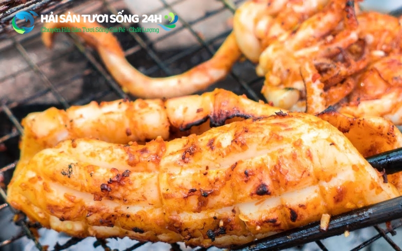 Mực 1 nắng nướng sa tế