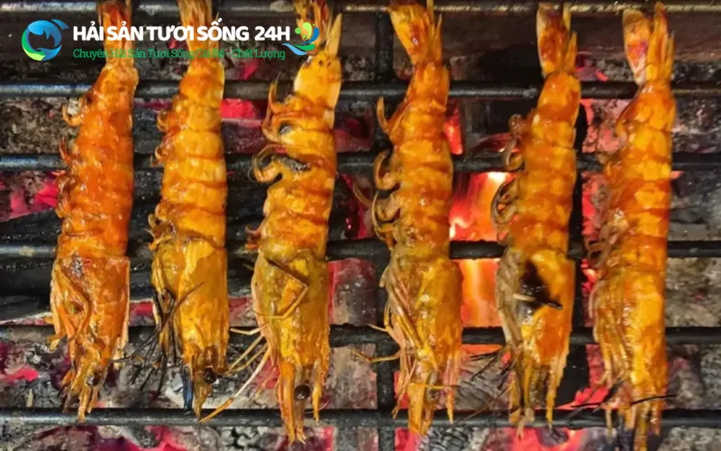 Cách làm tôm he nướng muối ớt siêu ngon - Bí quyết từ Hải Sản Tươi Sống 24h 6 Nướng tôm