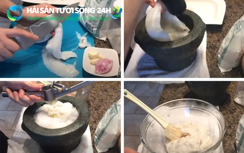 Hướng dẫn cách sơ chế Mực Mai sạch không bị tanh 2 Sơ chế mực mai