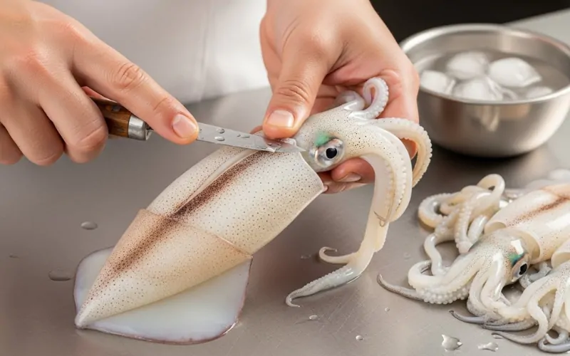 Bỏ túi các cách hấp Mực ống thơm ngon dễ làm tại nhà 3 Cách sơ chế mực ống sạch không bị tanh